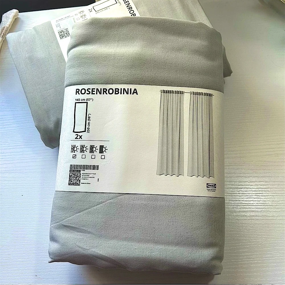 NWT 2 packs/4 panels IKEA Light Gray window curtains 57”x 98”L
